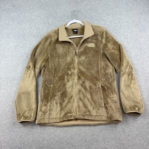 The North Face Fleece Jacket Full Zip Brown Coat Zipper Pockets Womens Large